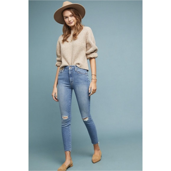 MOTHER Denim - Mother The Looker Ankle Fray 'After All These Years' Skinny Jeans Size 26